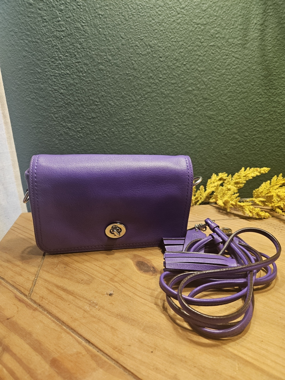 ⭐Vintage Coach⭐ Crossbody Bag with Turn-Lock Closure